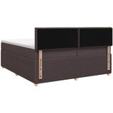  Boxspring krevet s madracem Tamno smeđa 200 x 200 cm Tkanina - Tamno smeđa 200 x 200 cm Dizajn linija | shoptok.hr