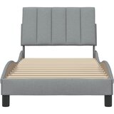  Okvir za krevet bez madraca Hanko svjetlosivi 80x200 cm od tkanine | shoptok.hr