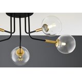 Jupiter 2040 - Luster na šipci BURANO 5xG9/10W/230V crna/zlatna/prozirna | Eponuda.com