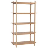Hübsch Regal u dekoru hrasta u prirodnoj boji 80x150x39 cm Epoch – Cijene