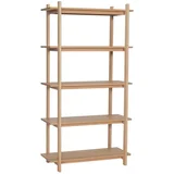 Regal u dekoru hrasta u prirodnoj boji 80x150x39 cm Epoch –