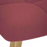  Gugalni stols stolčkom za noge vinsko rdeče blago, (21814817) | Shoptok.si