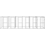 vidaXL Zunanji pasji boks pocinkano jeklo 14,52 m² | Shoptok.si