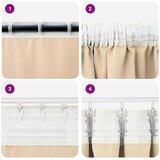  Zavjese za blackout s prstenovima 2 pcs Krema 225 x 140 cm | Eponuda.com