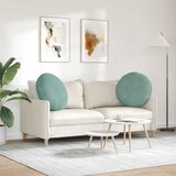  Jastučići za sjedenje 2 pcs Morska zelena Ø60 x 21 cm Baršun | shoptok.hr