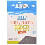 Junior jolly Sticky Glitter Paper, papir samolepljivi, A4, 100mik, 10K, odaberite Crna Cene