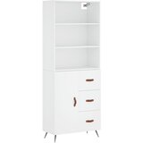 Maison Chic Visoka omara - Komoda - Predalnik bela 69,5x34x180 cm inženirski les, (21722161) Cene