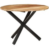  Blagovaonski stol okrugli 100x100x75 cm od grubog drva manga | shoptok.hr
