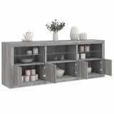  Komoda s LED svjetlima boja sivog hrasta 181,5x37x67 cm | shoptok.hr