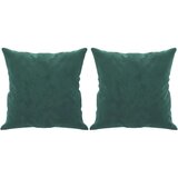vidaXL Dvosjed s ukrasnim jastucima tamnozeleni 120 cm baršunasti | shoptok.hr