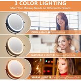 AUXMIR stensko ogledalo z LED-osvetlitvijo 1x/20x | Shoptok.si