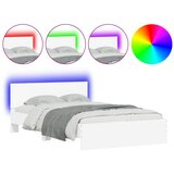 Maison Chic posteljni okvir - dvoposteljna postelja - zakonska postelja z vzglavjem in led bel 120x200 cm-J16110, (21769043) | Shoptok.si