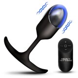 Heavy Hitters Vibrating Weighted Silicone Anal Plug Medium Black Cene