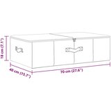  Kutija za pohranu od tkanine 70 x 40 x 18 cm krem | shoptok.hr