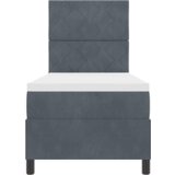 vidaXL Box Spring Krevet s Madracem Tamno Sivi 80x200 cm Baršun | shoptok.hr
