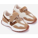 Boto Children's Velcro Sneakers Leopard Print Dark Beige Tezzu | ePonuda.com
