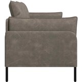 SOFA za dvije osobe Siva 188 x 81 x 89 cm Umjetna koža Slike