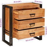  Kreveta s ladicama Smeđa 66 x 33 x 70 cm Čvrsto drvo akacije | shoptok.hr
