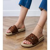 Gemre Leopard platform slides with decorative buckle Lunda | Shoptok.si