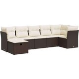 vidaXL 7-dijelni set vrtnih sofa od poliratana s jastucima smeđi | shoptok.hr