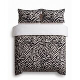 Mijolnir Crna posteljina za bračni krevet 200x200 cm Zebra – Cijene