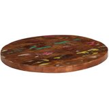 Stolna ploča Ø 40 x 2 5 cm okrugla od masivnog obnovljenog drva | shoptok.hr