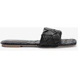Gemre Black braided Chimmie slides | Shoptok.si