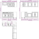  11-dijelni set kuhinjskih ormarića "Porto" bijelo izrađeno drvo | shoptok.hr