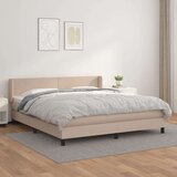  Box spring postelja z vzmetnico kapučino 180x200cm umetno usnje, (20884090) Cene