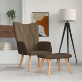  Stolica za opuštanje s osloncem za noge smeđa od tkanine | shoptok.hr