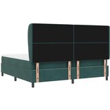  Krevet s opruga kutije Tamnozelena 200 x 200 cm Baršun | shoptok.hr