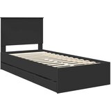  Krevetna konstrukcija Crna 90 x 190 cm Inženjersko Drvo | shoptok.hr