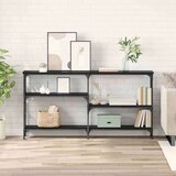 vidaXL Konzolna miza Črni hrast 150 x 29 x 76.5 cm Konstruiran les | Shoptok.si