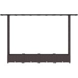  Povišeni krevet s mrežom i krovom Smeđa 203 x 40 x 123 cm PP | Shoptok.si