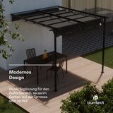 Blumfeldt Pantheon Wall Pergola, stenska pergola, 3 x 3 m, pra&scaron;no lakirano jeklo, odporno na vremenske vplive cene