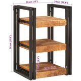 vidaXL Nočna omarica 2 pcs Rjava in črna Masiven les manga | Shoptok.si