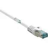 RF-5462396 RJ45 omrežni kabel\, Patch kabel CAT 6a S/FTP 20.00 m bela z zaščitnim zapornim zatičem\, ognjevaren 1 kos, (20537781)