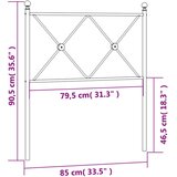  Metalno uzglavlje crno 80 cm | shoptok.hr