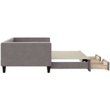  Dnevni krevet na razvlačenje smeđesivi 100 x 200 cm od tkanine | shoptok.hr