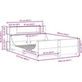 vidaXL Okvir kreveta bez madraca 135 x 190 cm od masivne borovine | shoptok.hr