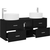  Set namještaja za kupaonicu 3 kom. Crna 49,5 x 44,5 x 65,5 cm | shoptok.hr