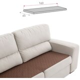 SOFA Vodoodbojna podloga za sedežno garnituro - topper 65 x 160cm rjava | Shoptok.si