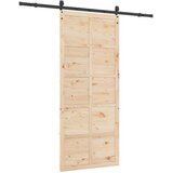  Klizna vrata Prirodna 80 x 208 cm Masivna borovina | shoptok.hr