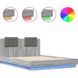  Okvir kreveta s uzglavljem LED boja hrasta sonome 150 x 200 cm | shoptok.hr