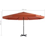  Vrtni suncobran s aluminijskom šipkom 500 cm boja cigle | shoptok.hr