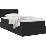  s od storage s uzglavljem Crna 90 x 190 cm Baršun | shoptok.hr
