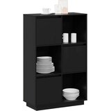  Visoka komoda crna 74 x 35 x 117 cm od masivne borovine | shoptok.hr