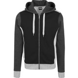 Urban Classics 3- Tone Sweat Zip Hoody black/grey/charcoal | shoptok.hr