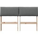  Tapecirani uzglavlje Tamno siva 120 cm Čvrsto borovo drvo | shoptok.hr