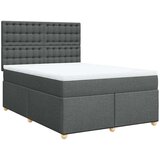  Krevet s oprugama i madracem tamnosivi 140x190 cm od tkanine | shoptok.hr